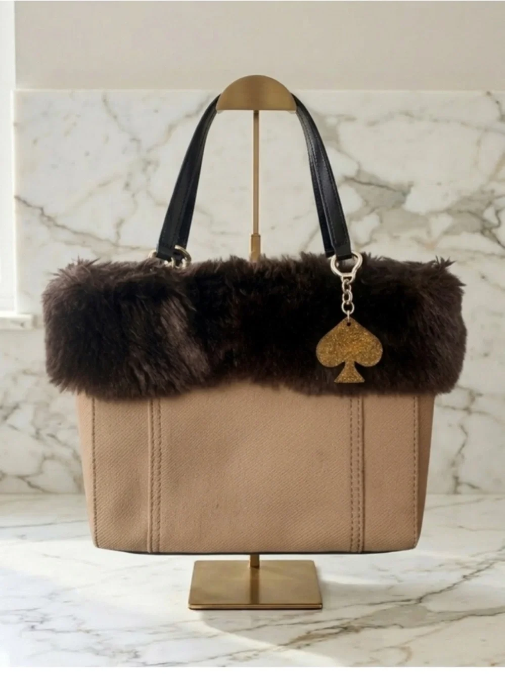 Kate Spade New York Quinn Foxtrot Hill Satchel with Kate spade charm - Picture 2 of 6